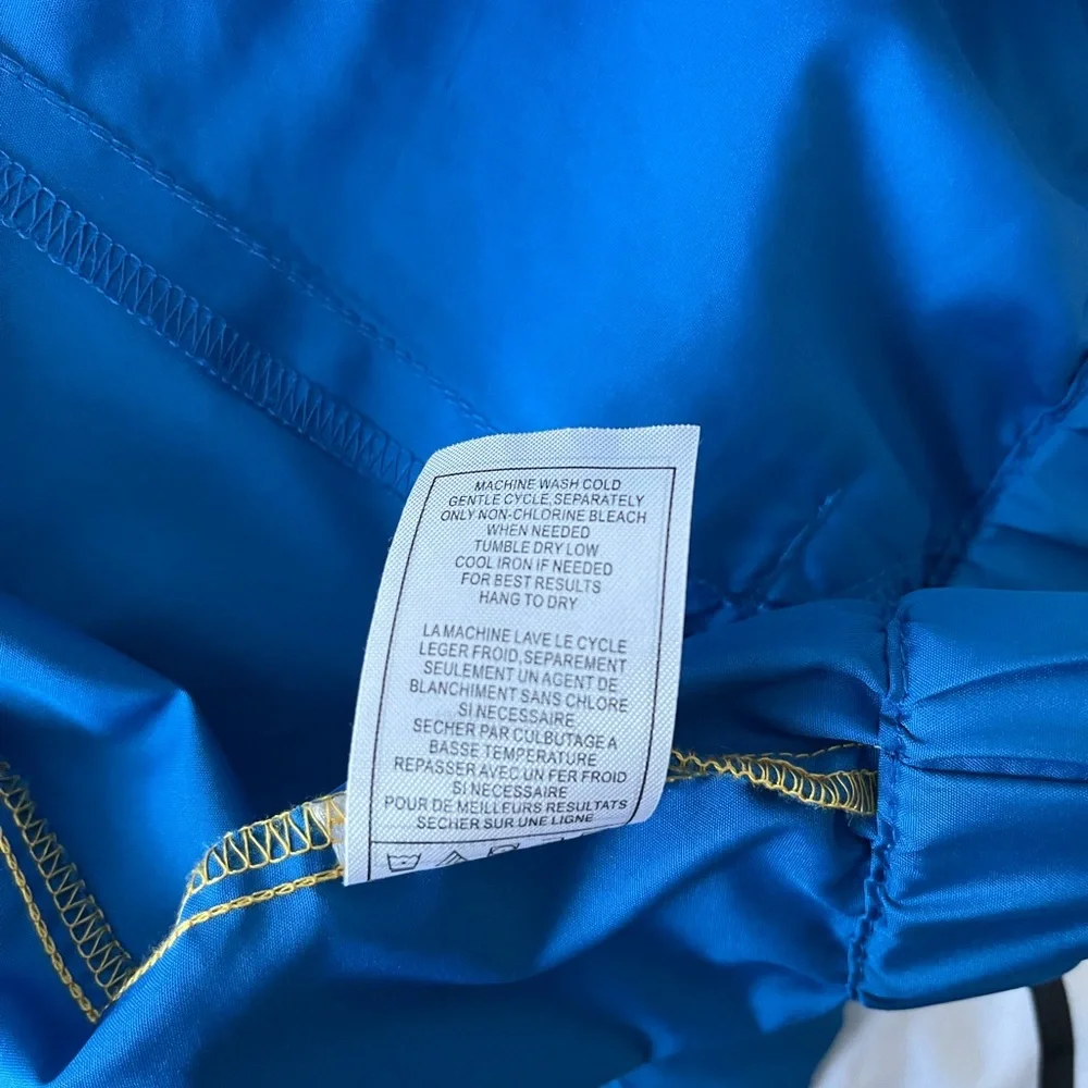 Yellow and Blue Colorblock Zippered Windbreaker Jacket | ZINE - Picture 8 of 8